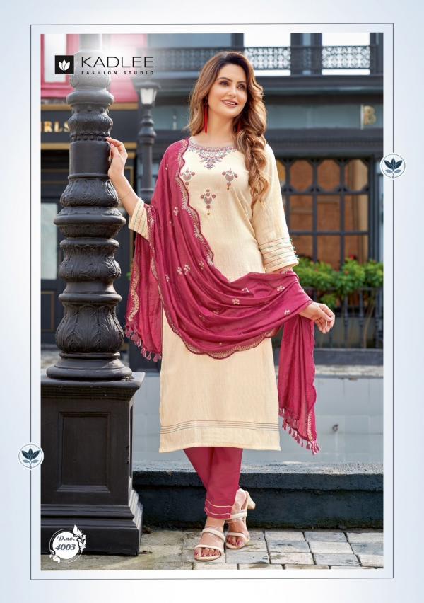 Kadlee Mannat Fancy Viscose Kurti With Bottom Dupatta Collection